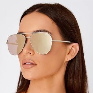 Desi x Quay High Key Gold Aviators